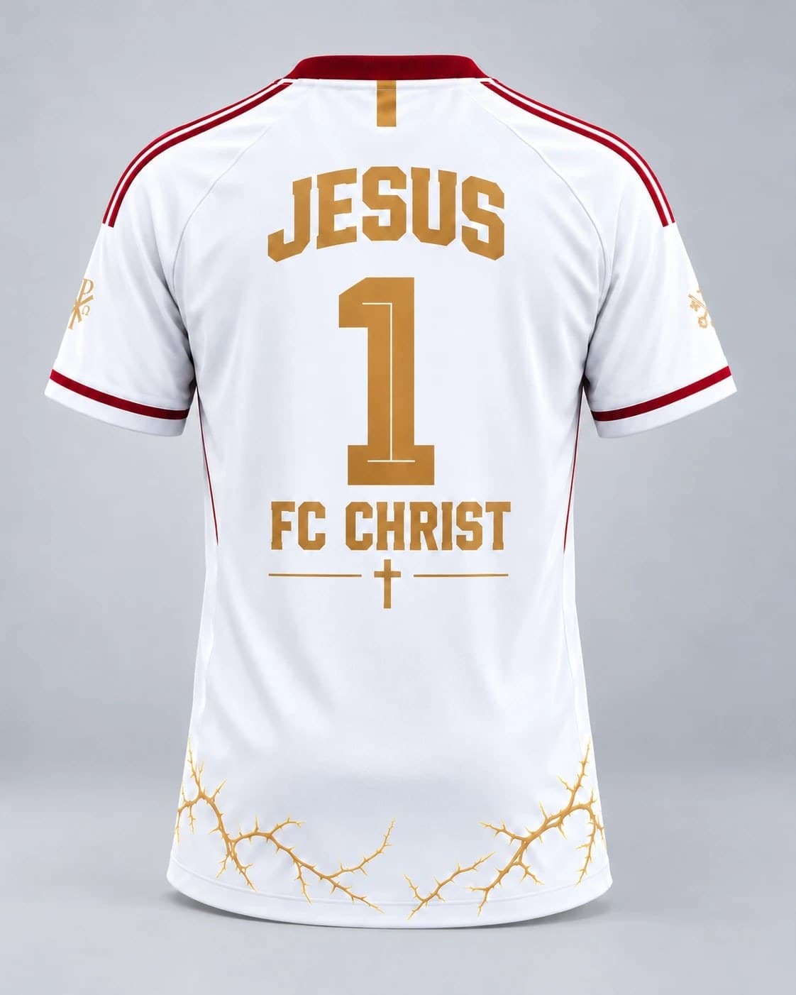 Le maillot Maillot Essai porté de dos dans une salle de boxe, floqué « Jesus 1 — Maillot Essai ».